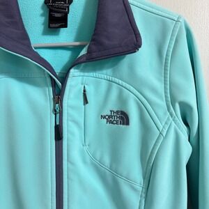 The North Face Apex Bionic Softshell Jacket Aqua Blue Purple Gorpcore Womens S